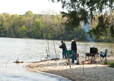 Fishing at Chapel Point