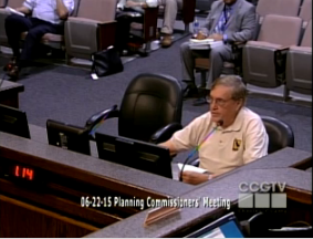PTRC President Jerry Forbes testifying before the Charles County Planning Commission